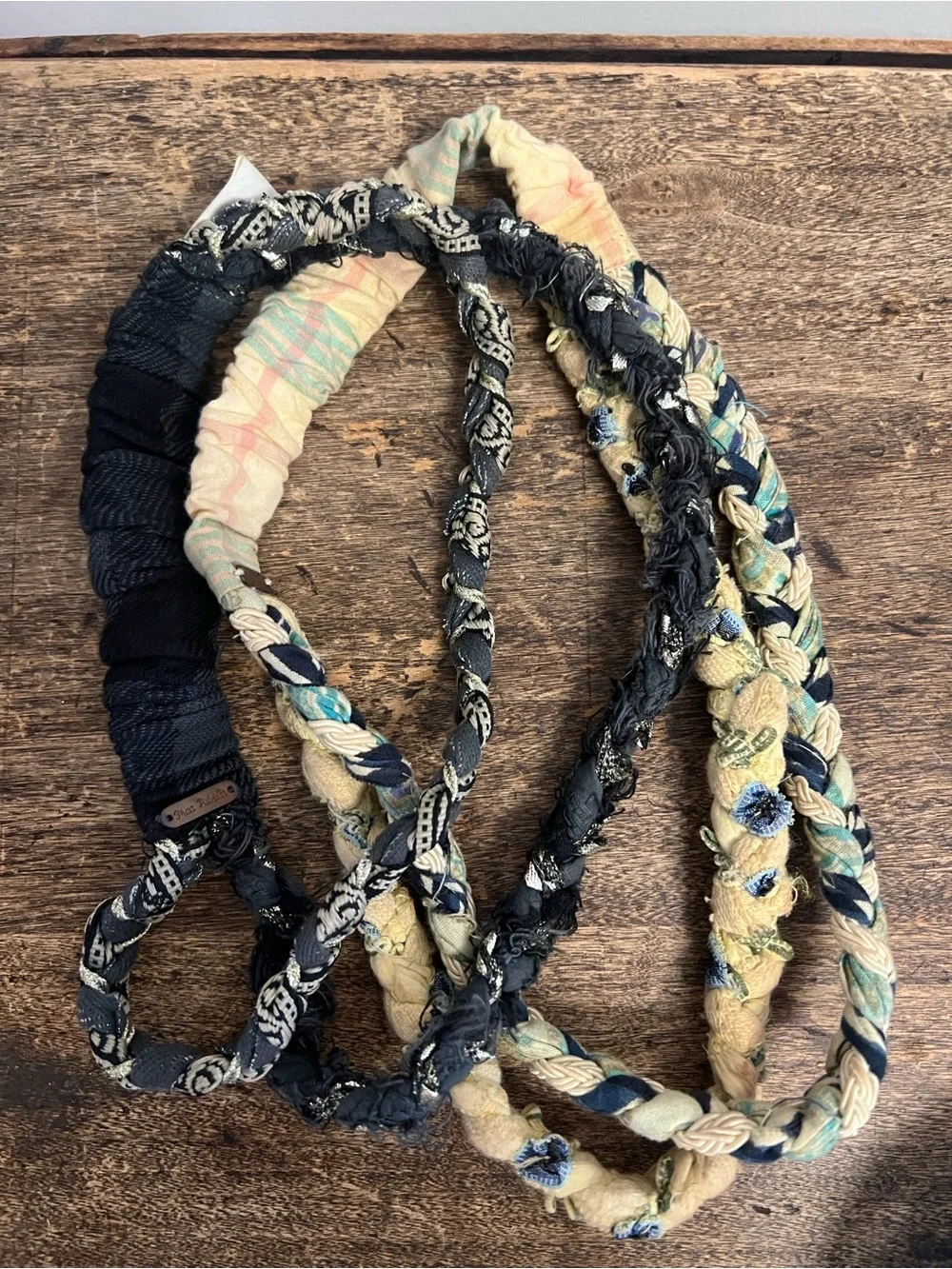 Y2K Free People ✨Braided Fabric Headbands - set of 2